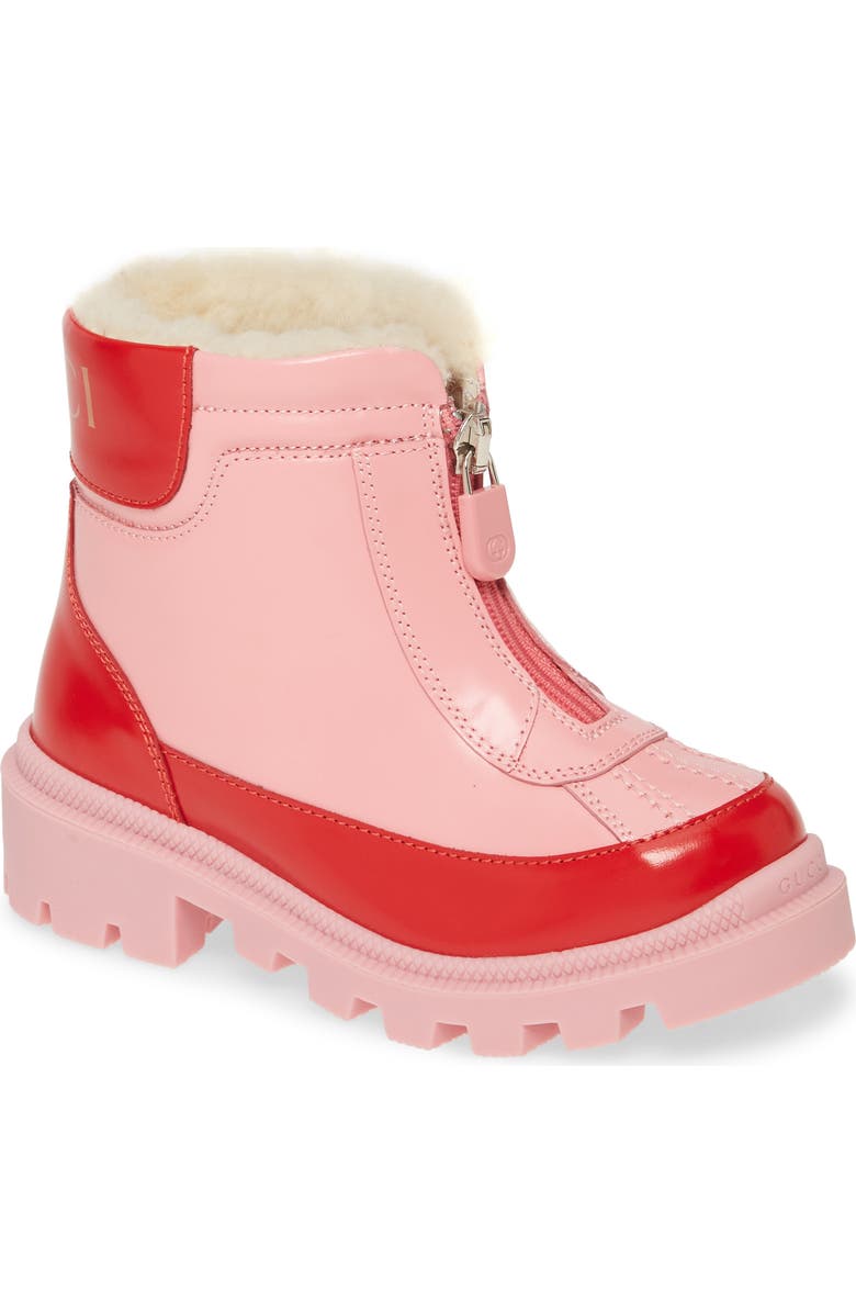 Gucci Cree Faux Fur Lined Boots, Main, color,