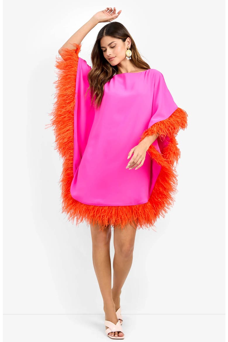 Mini Neena Caftan Dress, Alternate, color, Luminosa Rosa