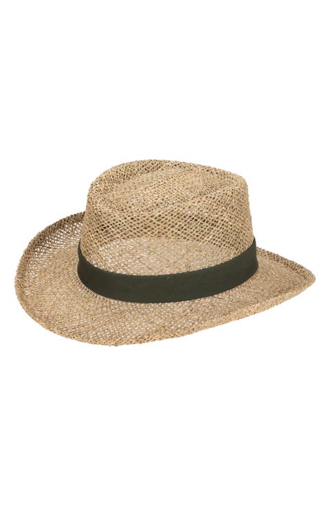 Stiff Seagrass Straw Fedora