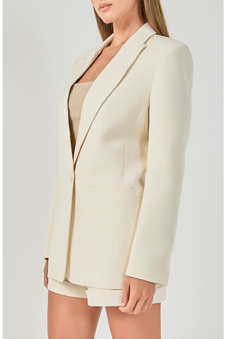Tailored Single Button Blazer, Alternate, color, TAUPE