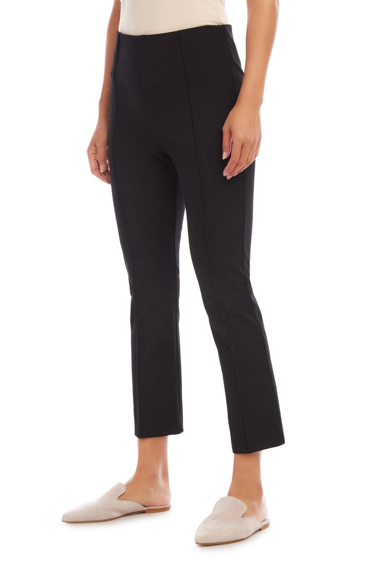 Pintuck Crop Pants, Alternate, color, BLACK