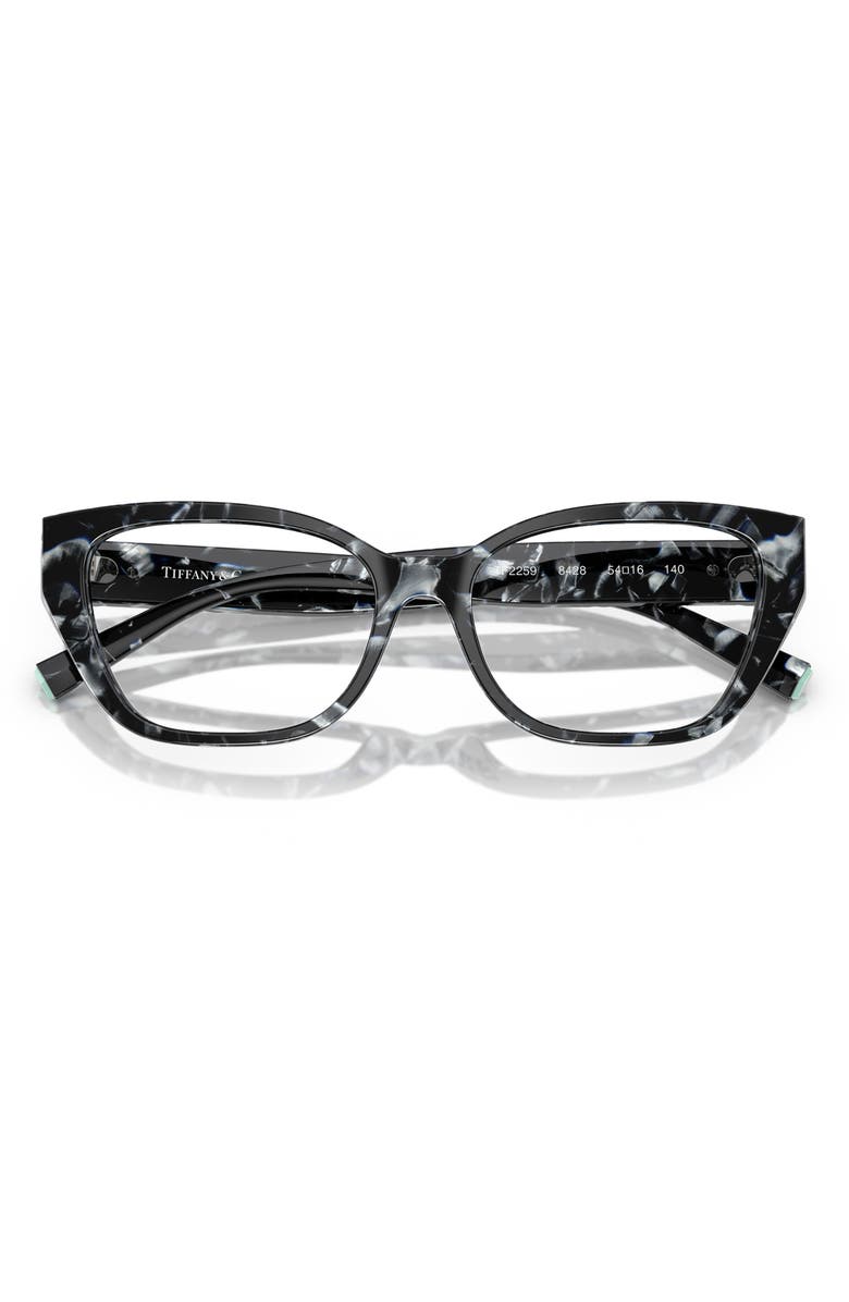 Tiffany & Co. 52mm Cat Eye Optical Glasses, Alternate, color, Havana