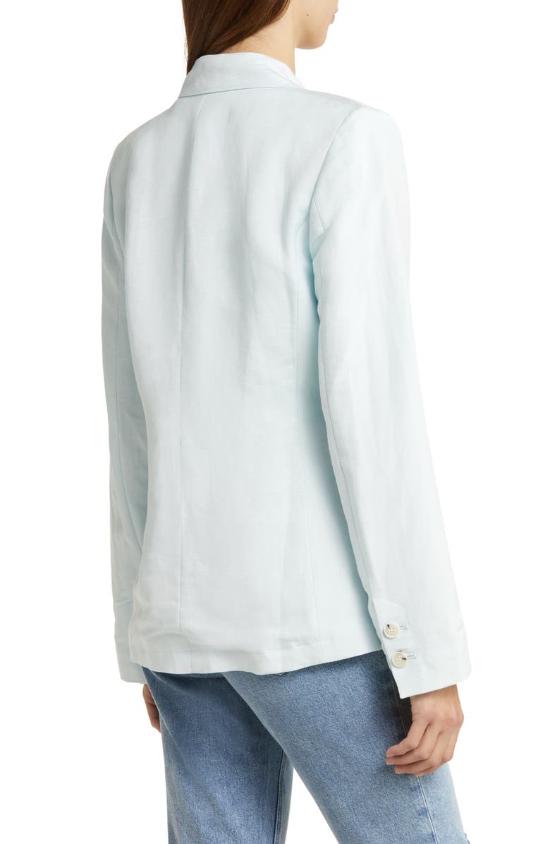 PAIGE Dawson Double Breasted Linen Blend Blazer, Alternate, color, 