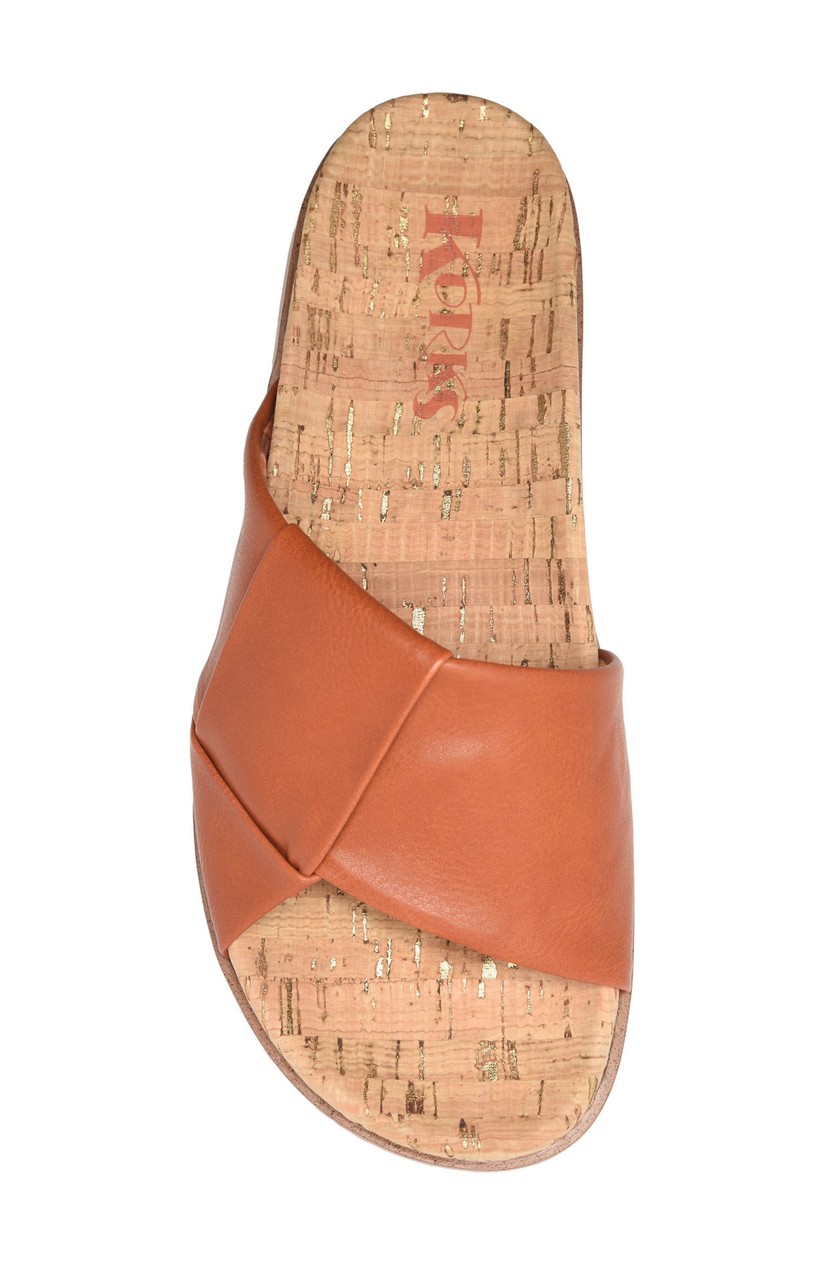 KORKS Aurora Slide Sandal, Alternate, color, Dark Tan