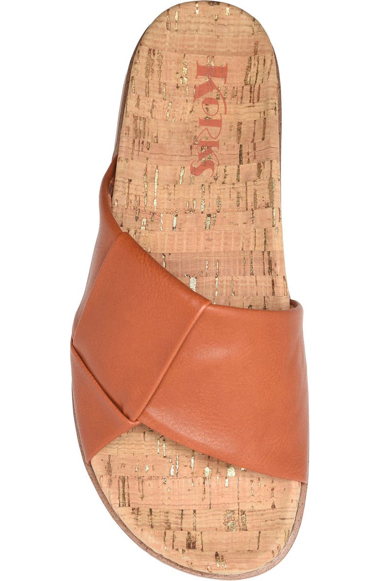 KORKS Aurora Slide Sandal, Alternate, color, Dark Tan