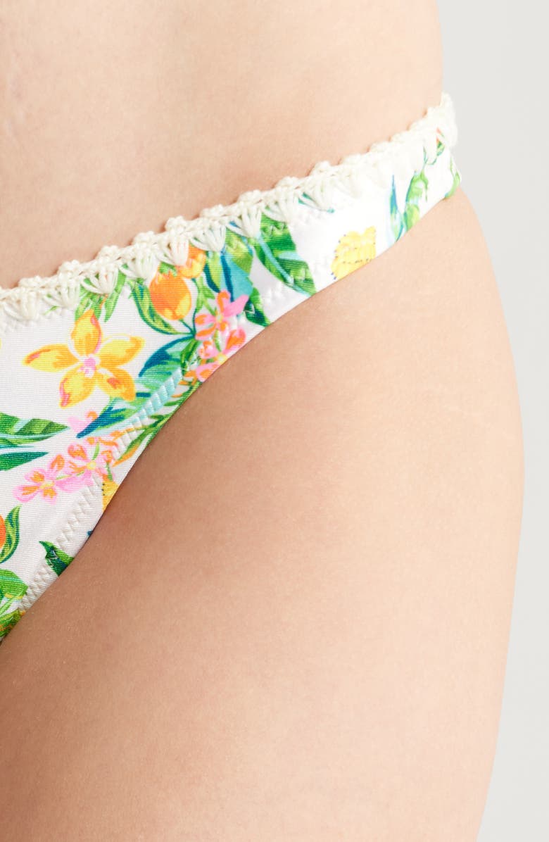 Kulani Kinis Crochet Trim Bikini Bottoms, Alternate, color, Golden Hour