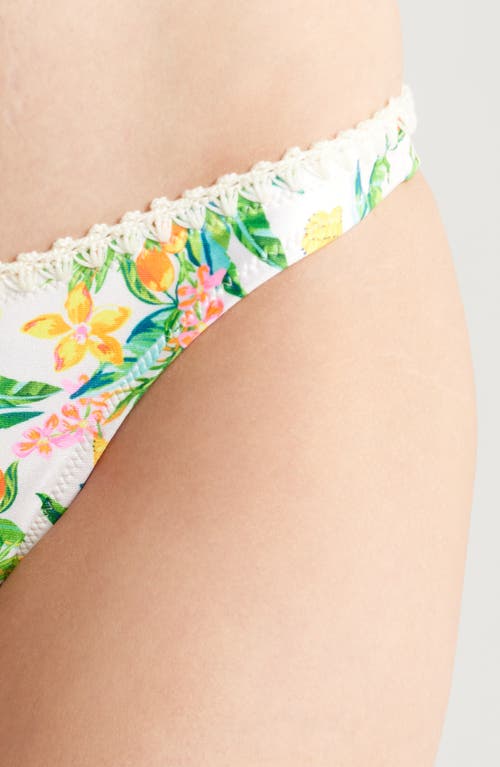 Kulani Kinis Crochet Trim Bikini Bottoms In Golden Hour