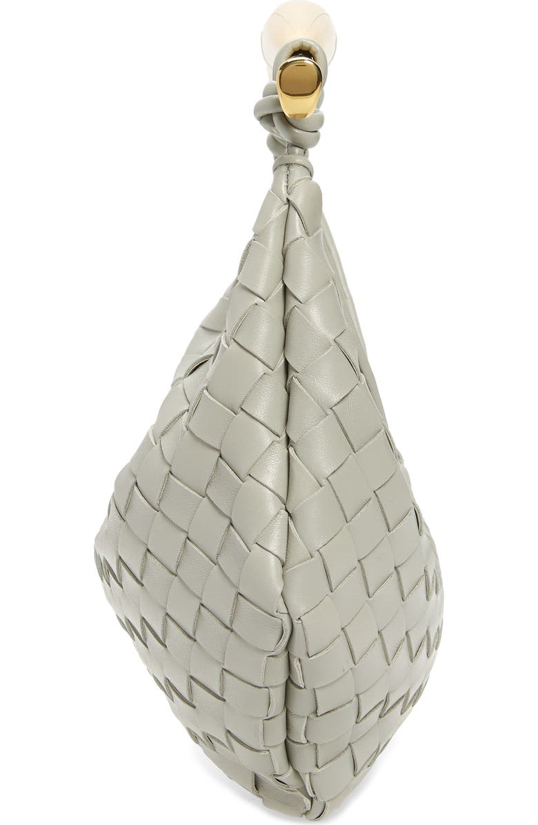 Bottega Veneta Sardine Intrecciato Leather Top Handle Bag, Alternate, color, 1557 Agate Grey-Muse Br