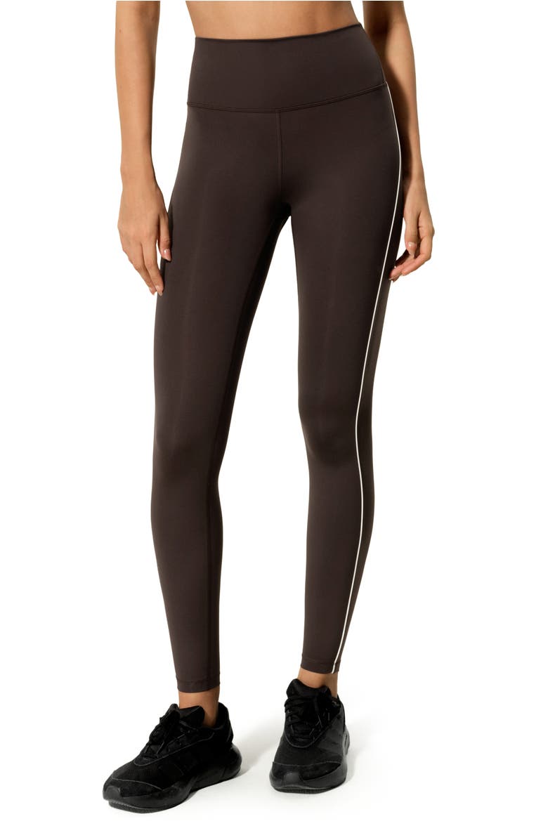 Lilysilk Women's Silk Contour High Rise Streamlined Leggings, Main, color, Coffee Bean