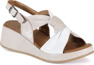 Diba True KALA FLOWER Leather Wedge Heel Sandal