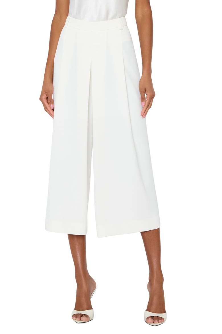 Layla Pleated Culottes, Main, color, WHITE
