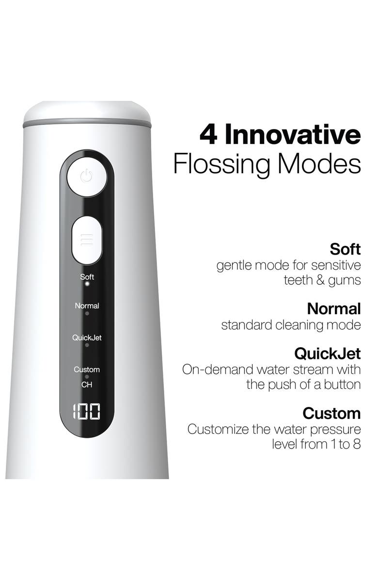 AQUASONIC Elite White Flosser, Alternate, color, White
