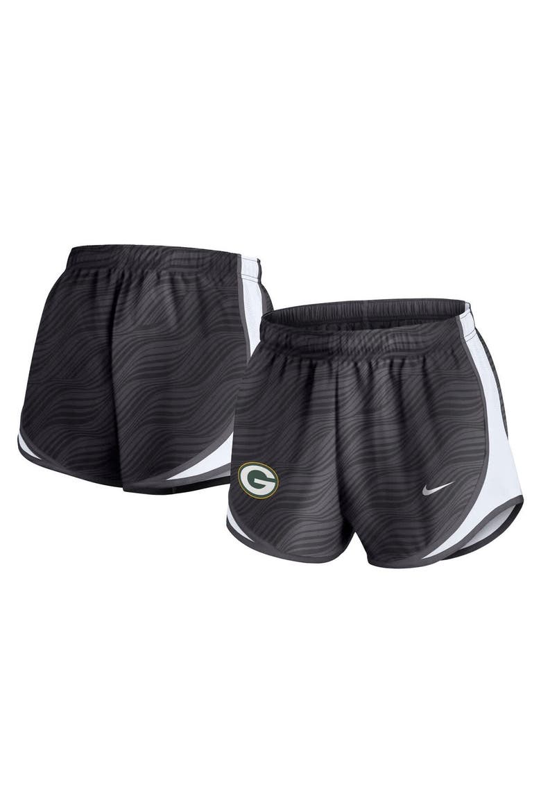 Women's Nike Anthracite Green Bay Packers Tempo Performance Shorts, Alternate, color, Anthracite