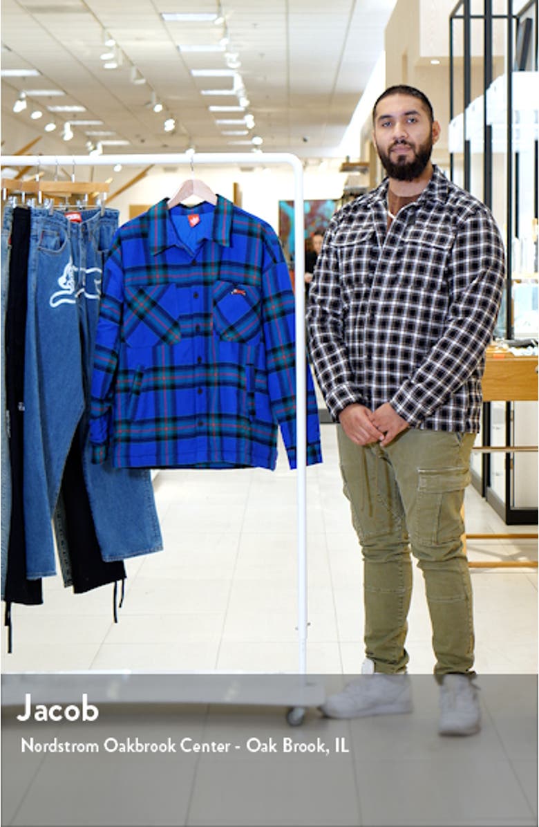 Big Boy Plaid Cotton Flannel Graphic Shacket, sales video thumbnail