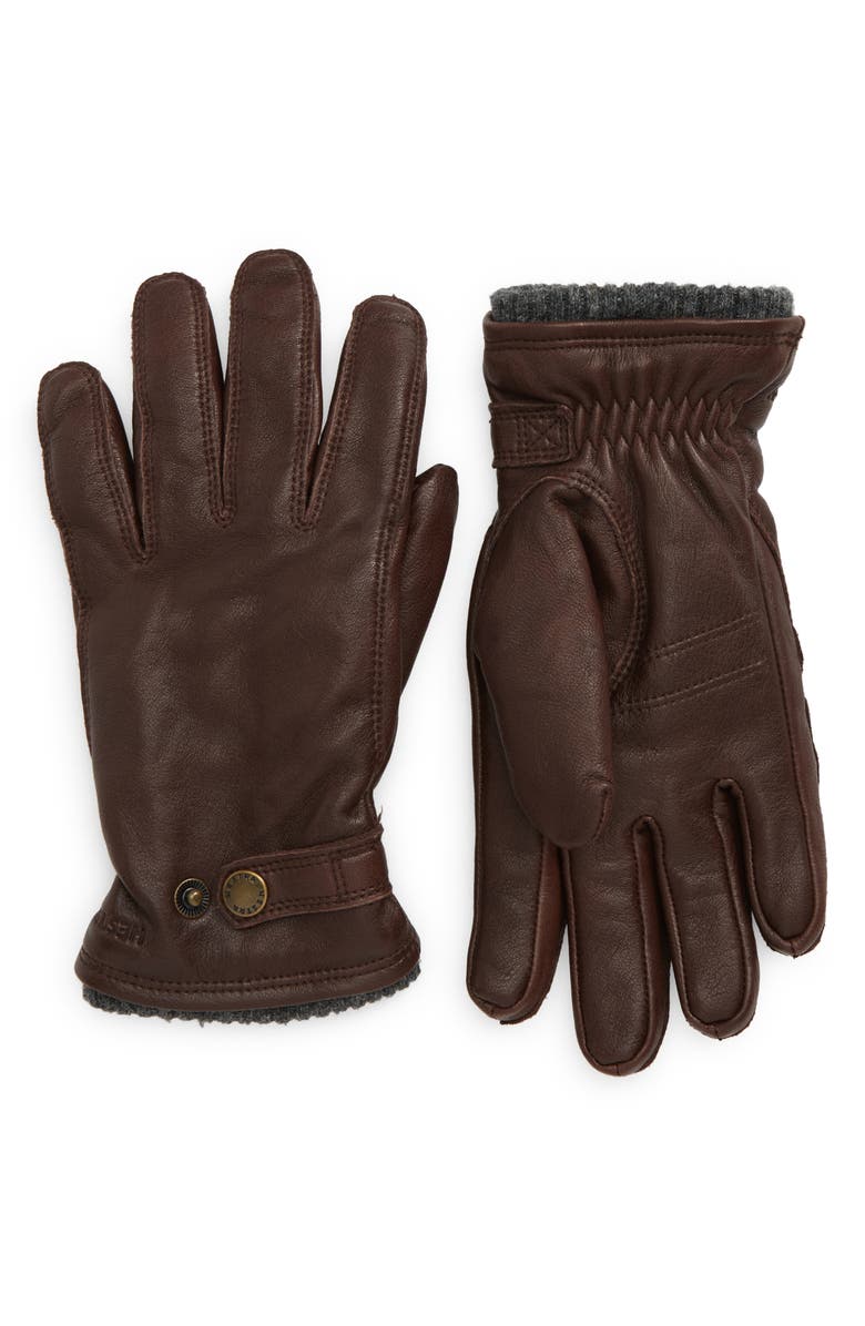 Hestra Utsjo Leather Gloves, Main, color,