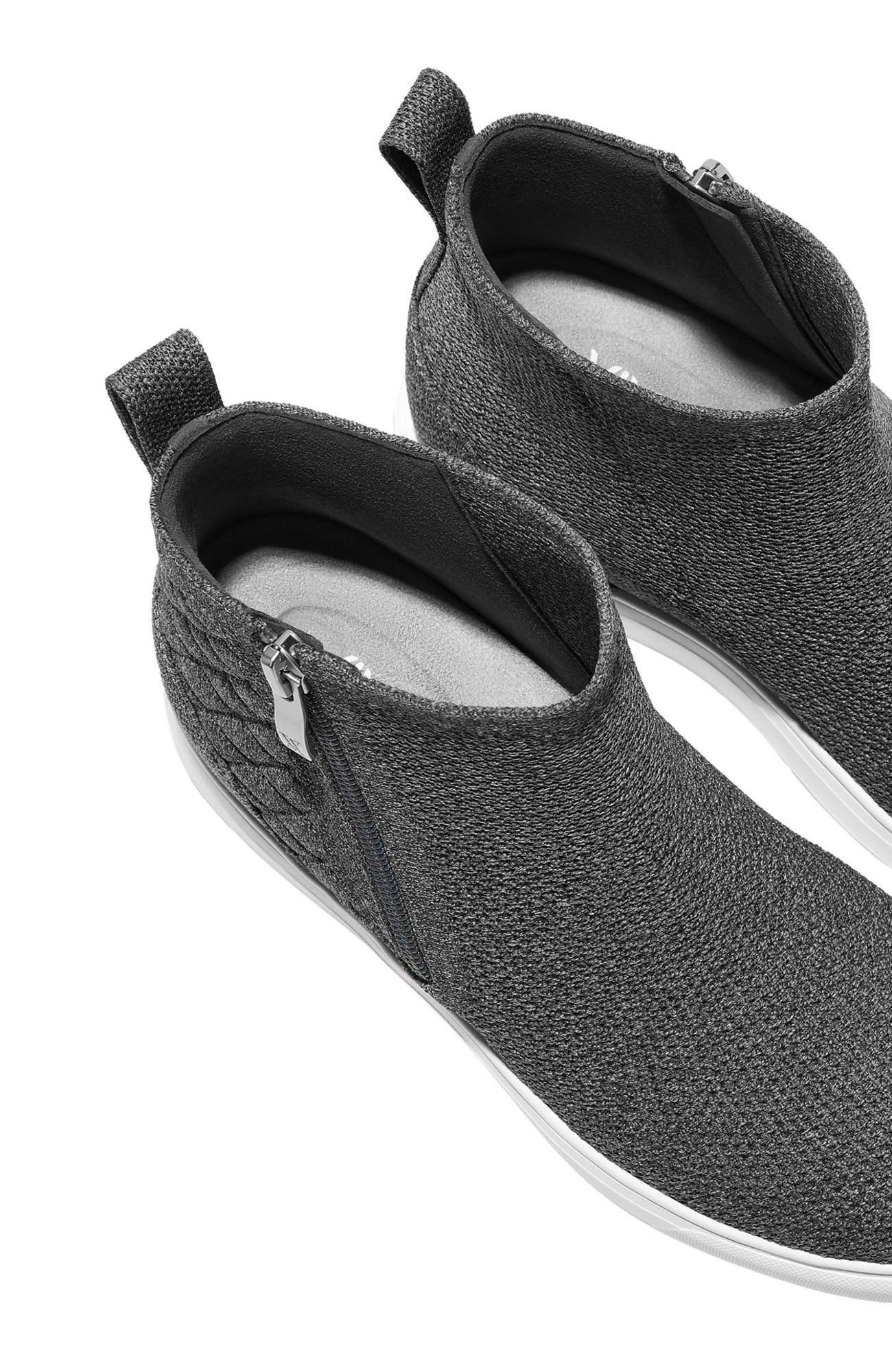VIVAIA Round-Toe Hidden Wedge Sneakers, Alternate, color, Rich Grey