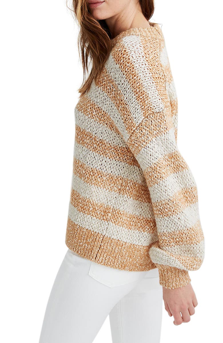 Madewell Baez Pullover Sweater in Stripe, Alternate, color, 
