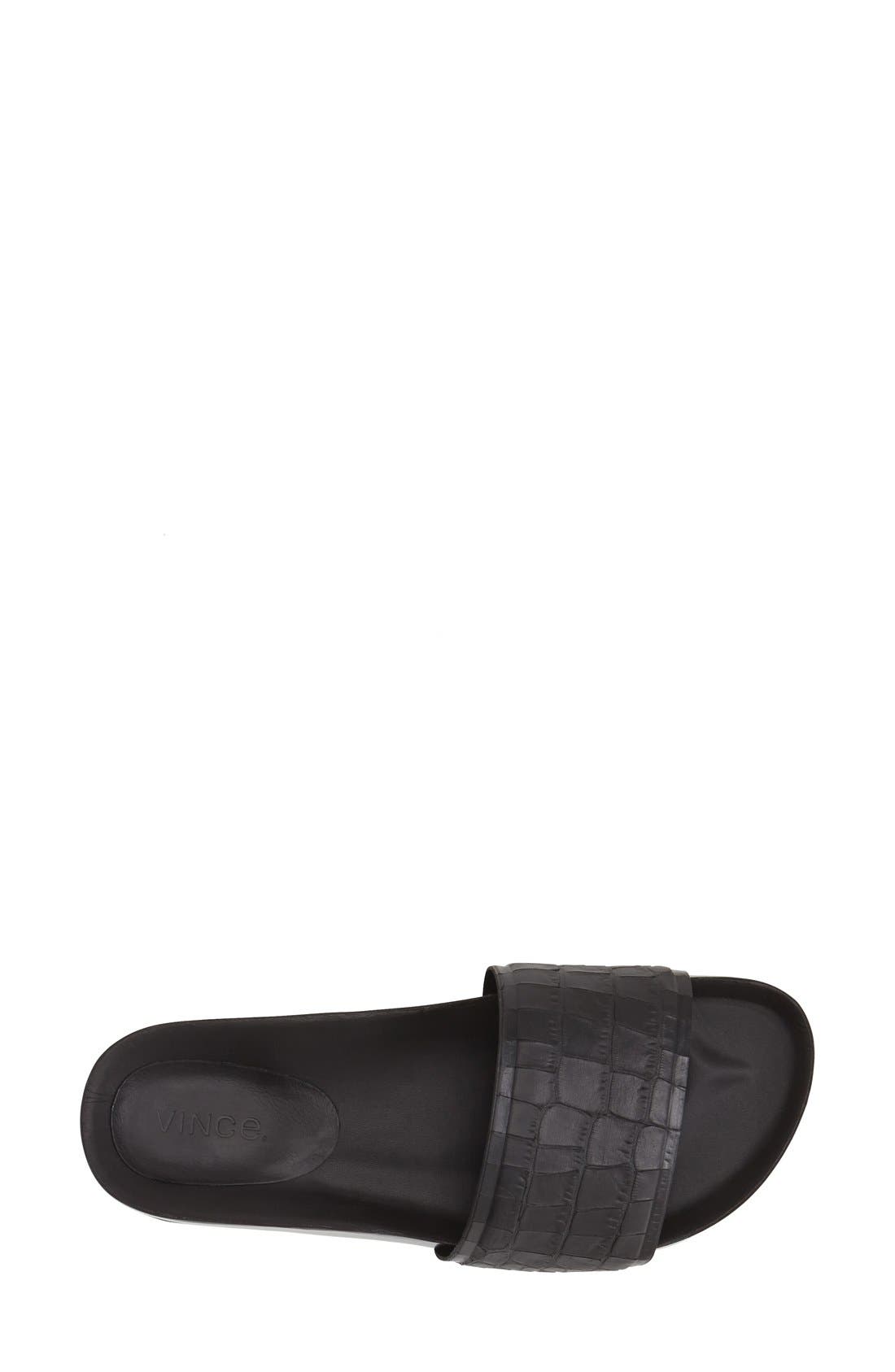 'Olivia' Slide Sandal, Alternate, color, BLACK