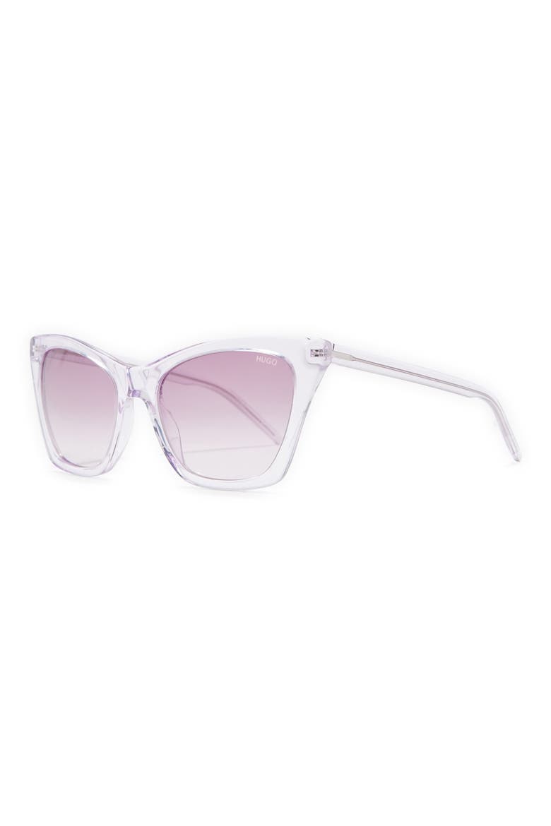 HUGO BOSS 52mm Cat Eye Sunglasses, Alternate, color, LILAC / PINK GRADIENT