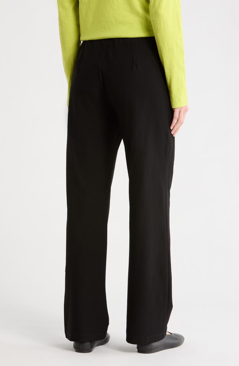 Eileen Fisher Pull-On Straight Leg Pants, Alternate, color, Black