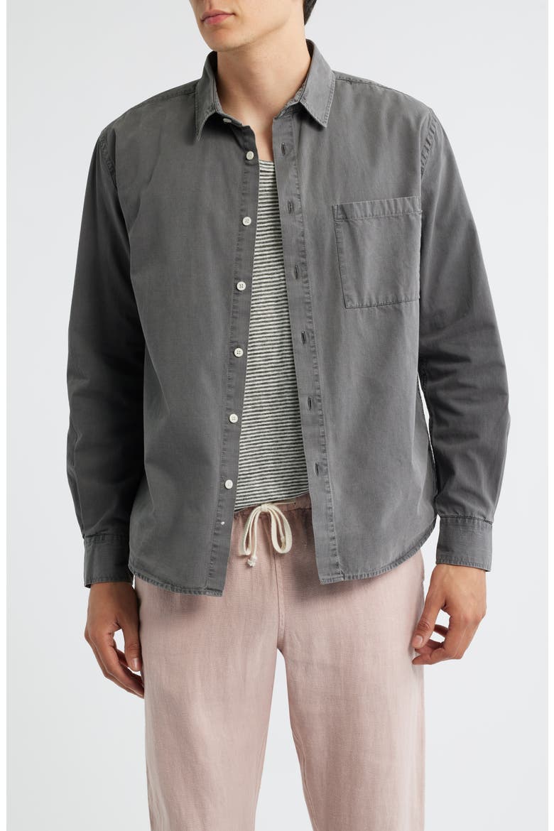 Pac Organic Cotton Button-Up Shirt, Main, color, SLATE