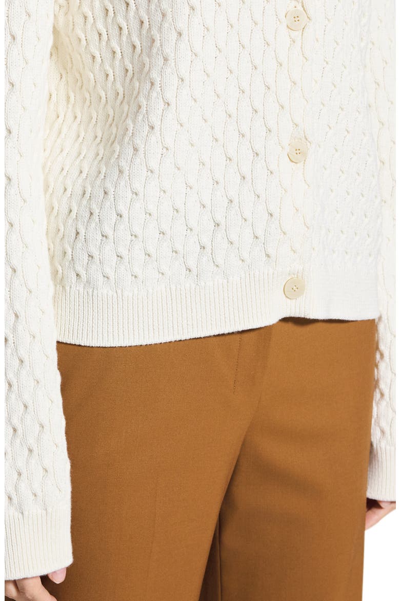 Textured Organic Cotton Cardigan, Alternate, color, IVORY