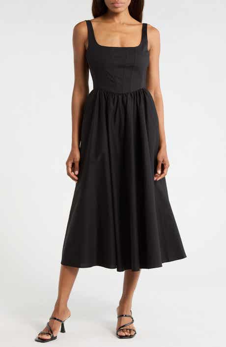 WAYF Corset Midi Dress
