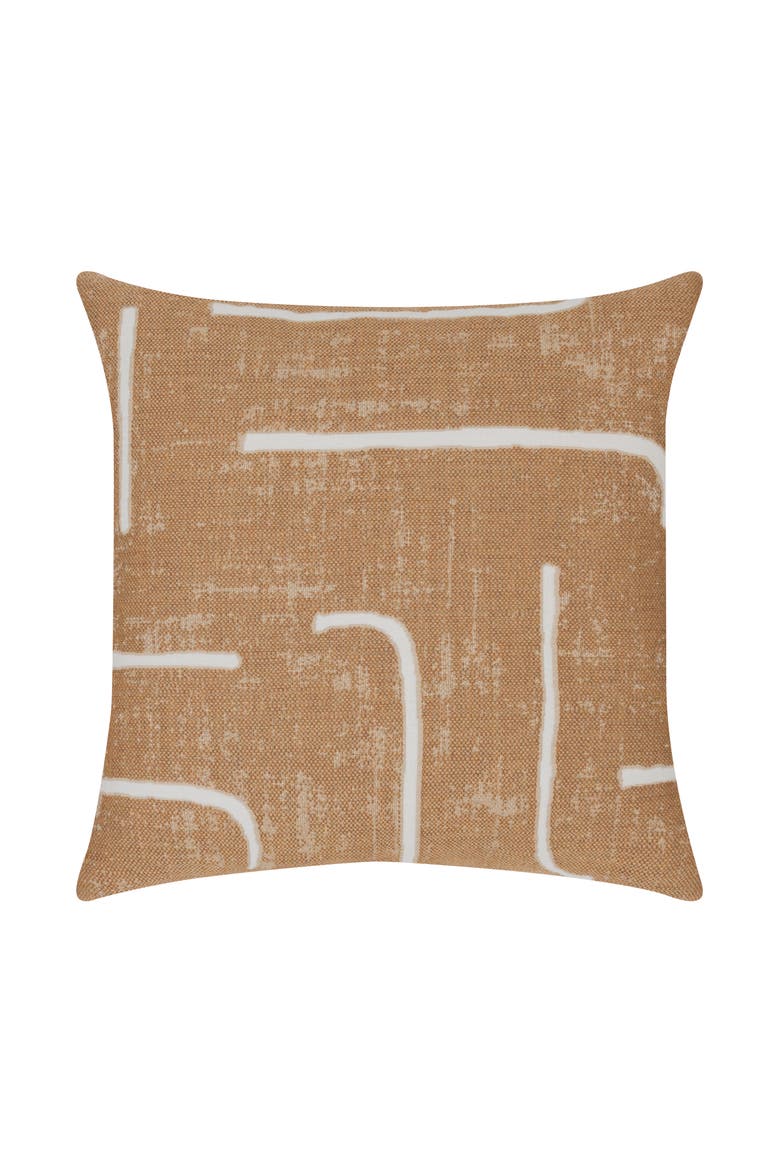 Instinct Indoor & Outdoor Woven Accent Pillow, Alternate, color, Caramel