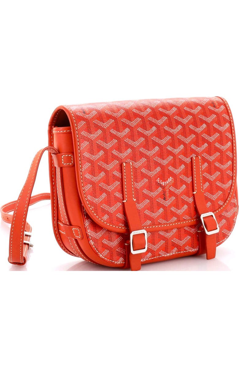 Pre-Owned Goyard Belvedere Messenger Bag Coated Canvas with Leather PM, Alternate, color, Orange