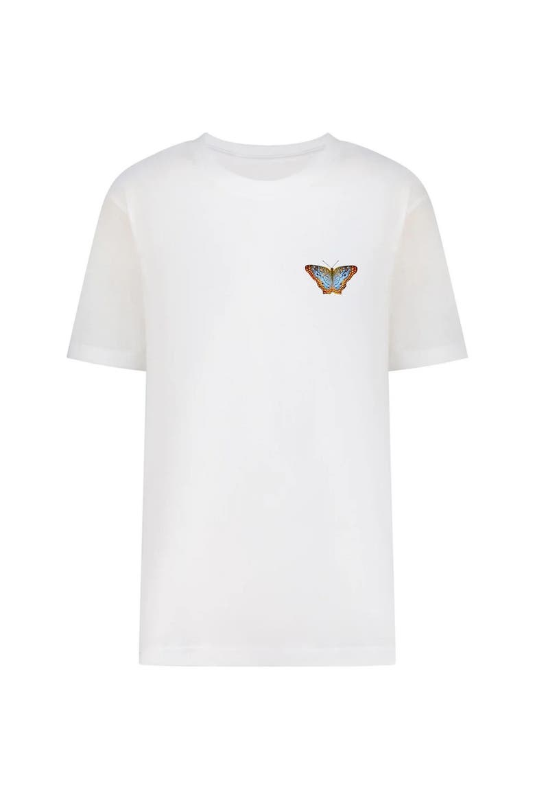 Sunflower - Butterfly  Graphic  T Shirt, Main, color, White
