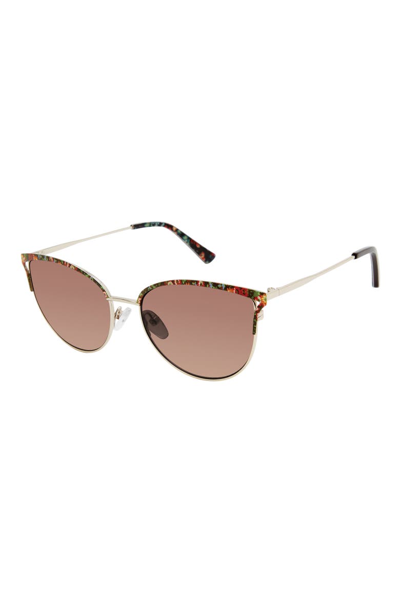 52mm Round Sunglasses, Main, color, BROWN