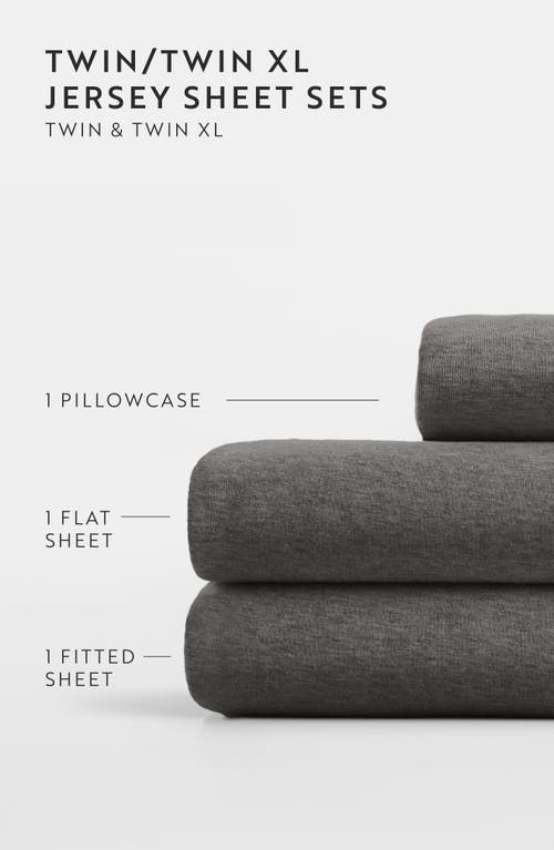 Homespun 4-piece Cotton Jersey Sheet Set In Gray