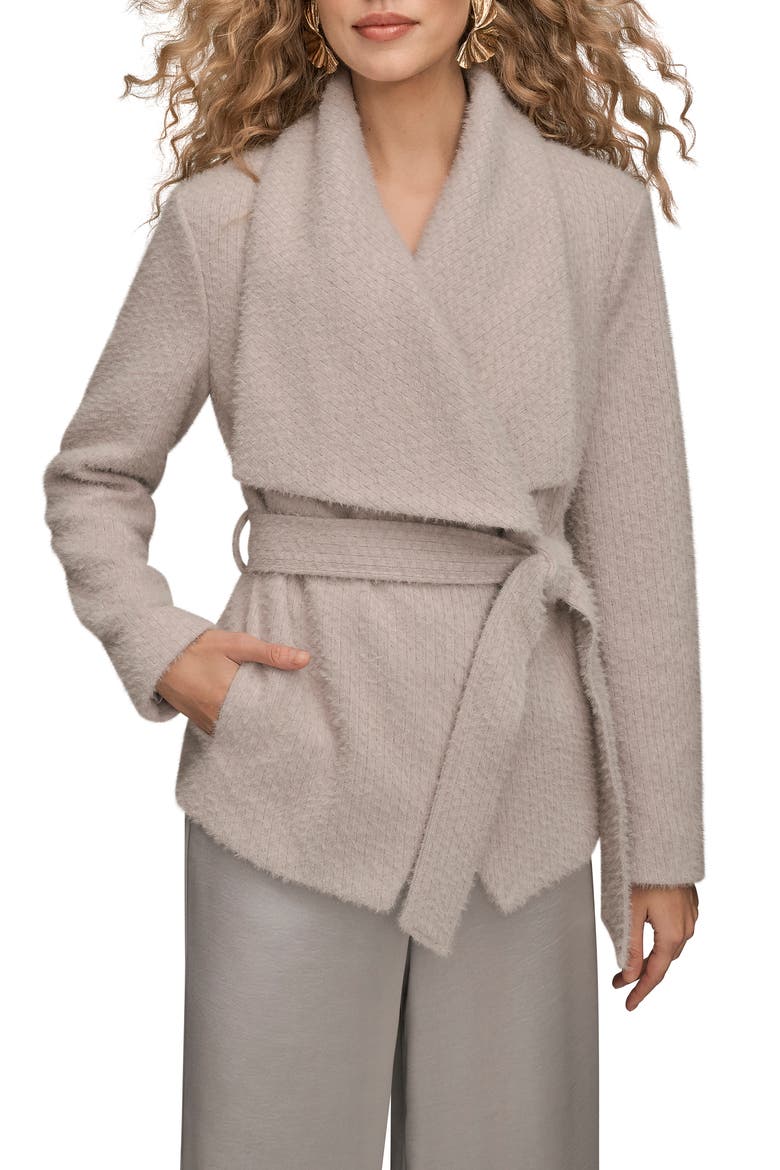 Belted Wrap Sweater Jacket, Main, color, VAPOR