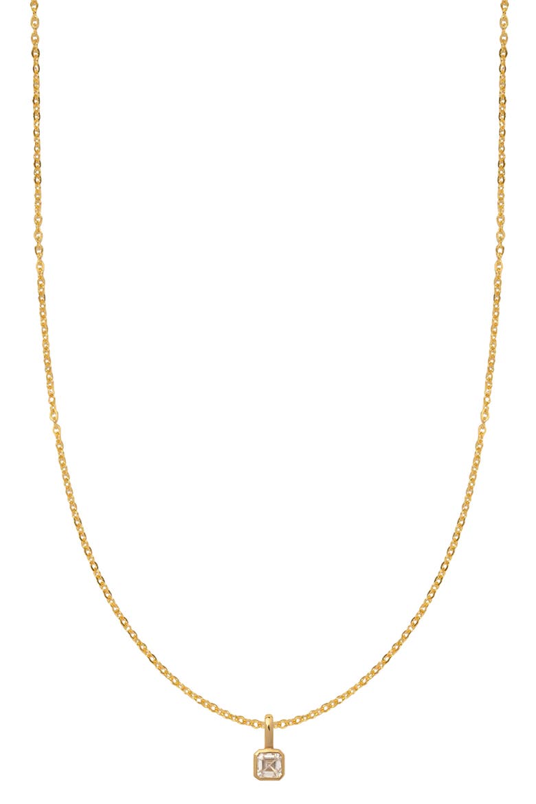 Birthstone Pendant Necklace, Main, color, GOLD