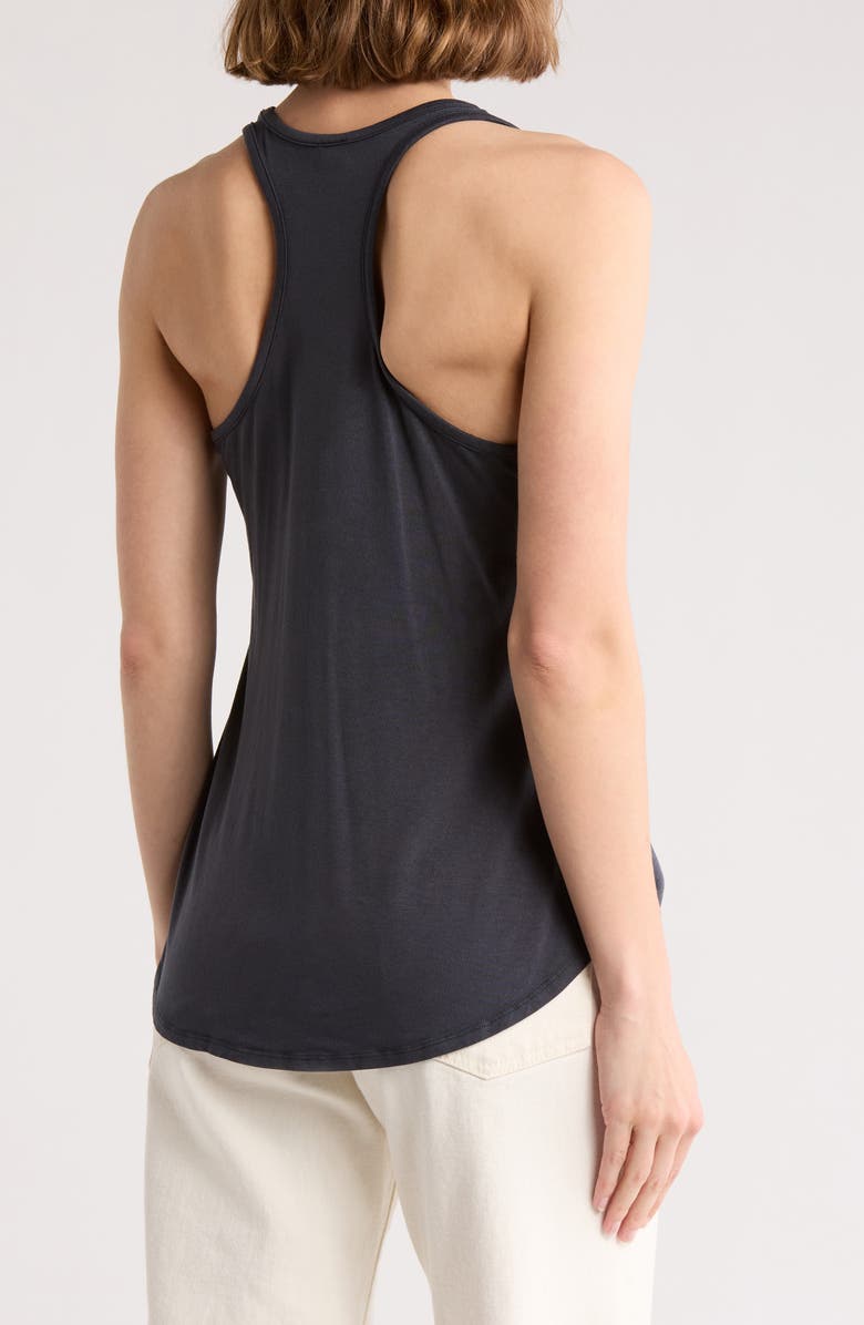 GO COUTURE Rounded Racerback Tank, Alternate, color, Black