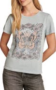 Lucky Brand Floral Butterfly Cotton Graphic T-Shirt