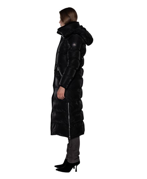 Woodpecker Bird Of Paradise Quilted Coat In Black