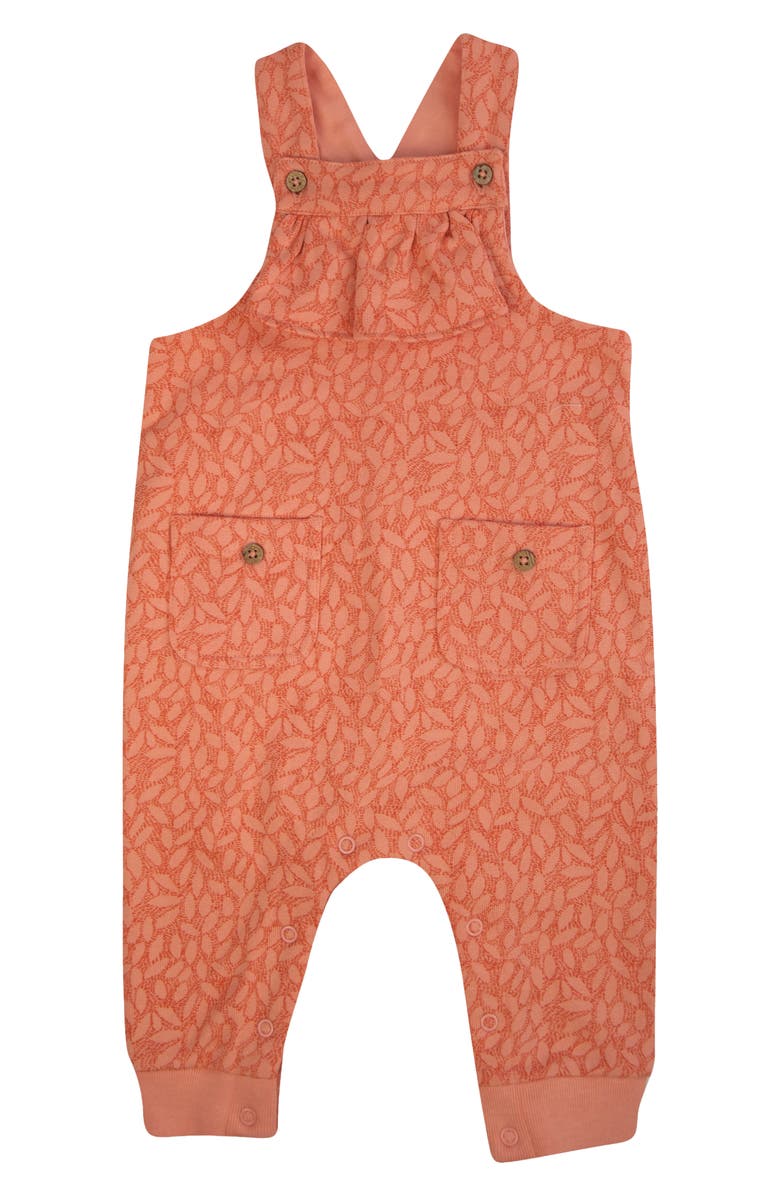 Oliver & Rain Trees Organic Cotton Bodysuit & Overalls Set, Alternate, color, 