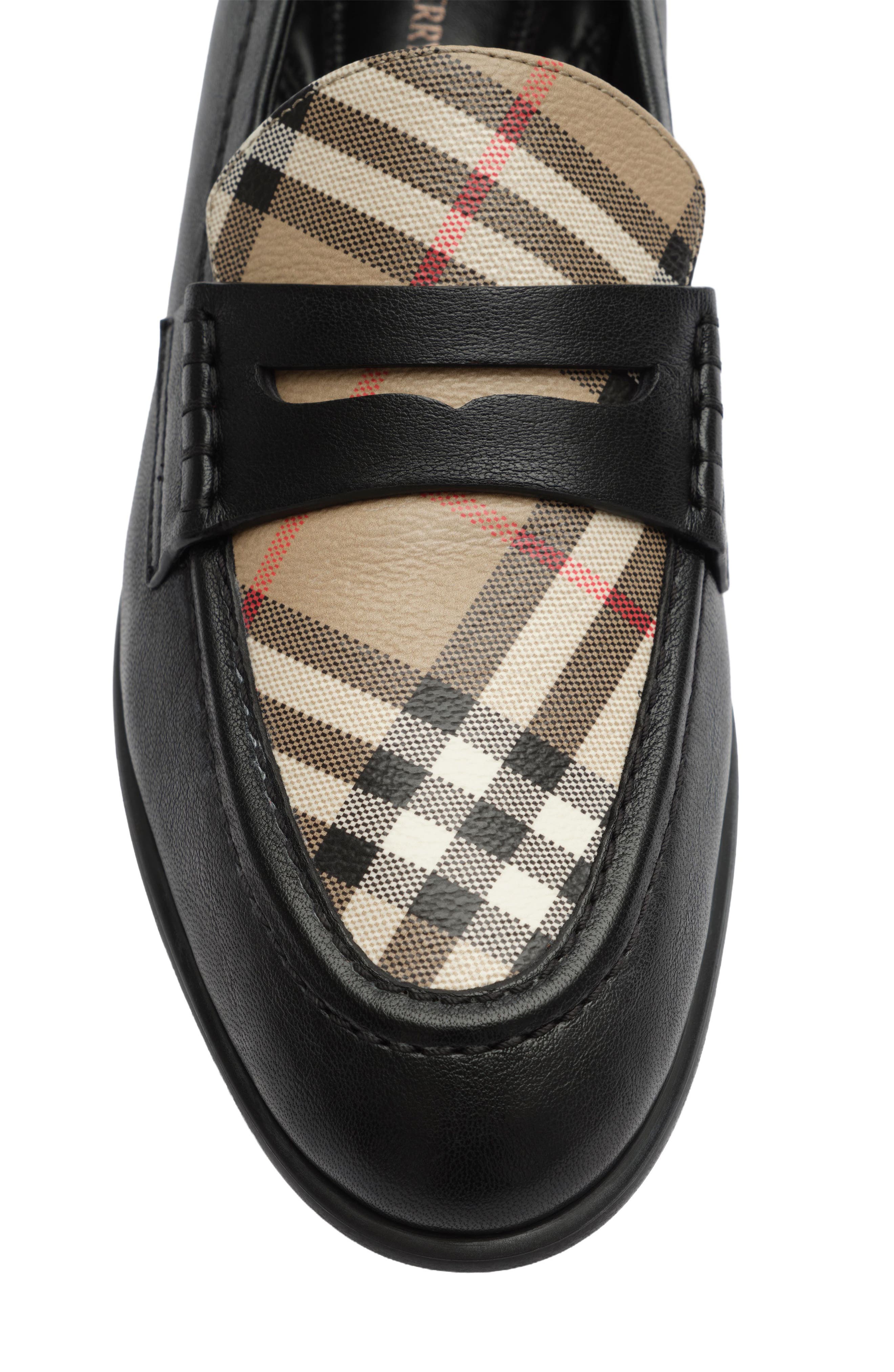 Opal Check Loafer, Alternate, color, BLACK/ ARCHIVE BEIGE