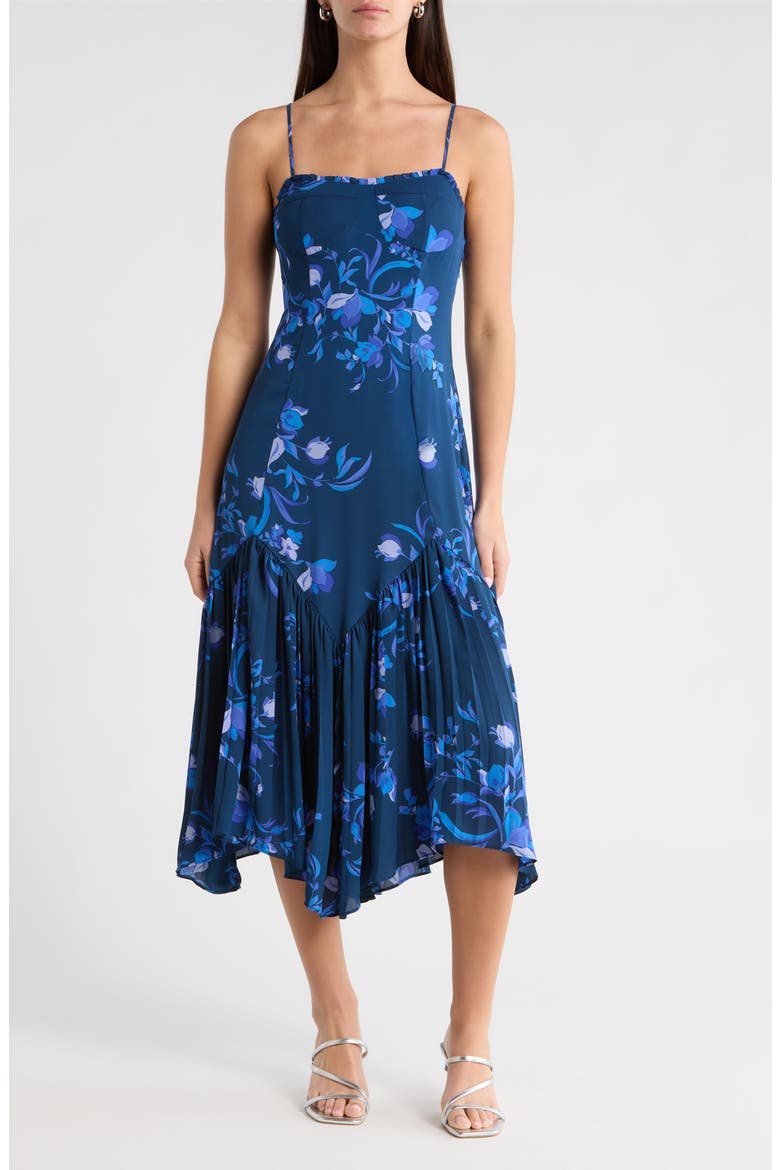 Niva Floral Midi Sundress, Main, color, NAVY-BLUES