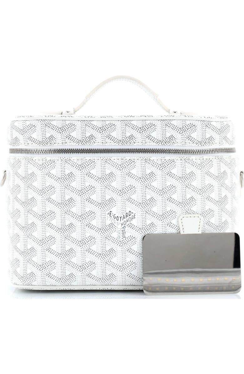 Pre-Owned Goyard Muse Vanity Case Coated Canvas, Alternate, color, White