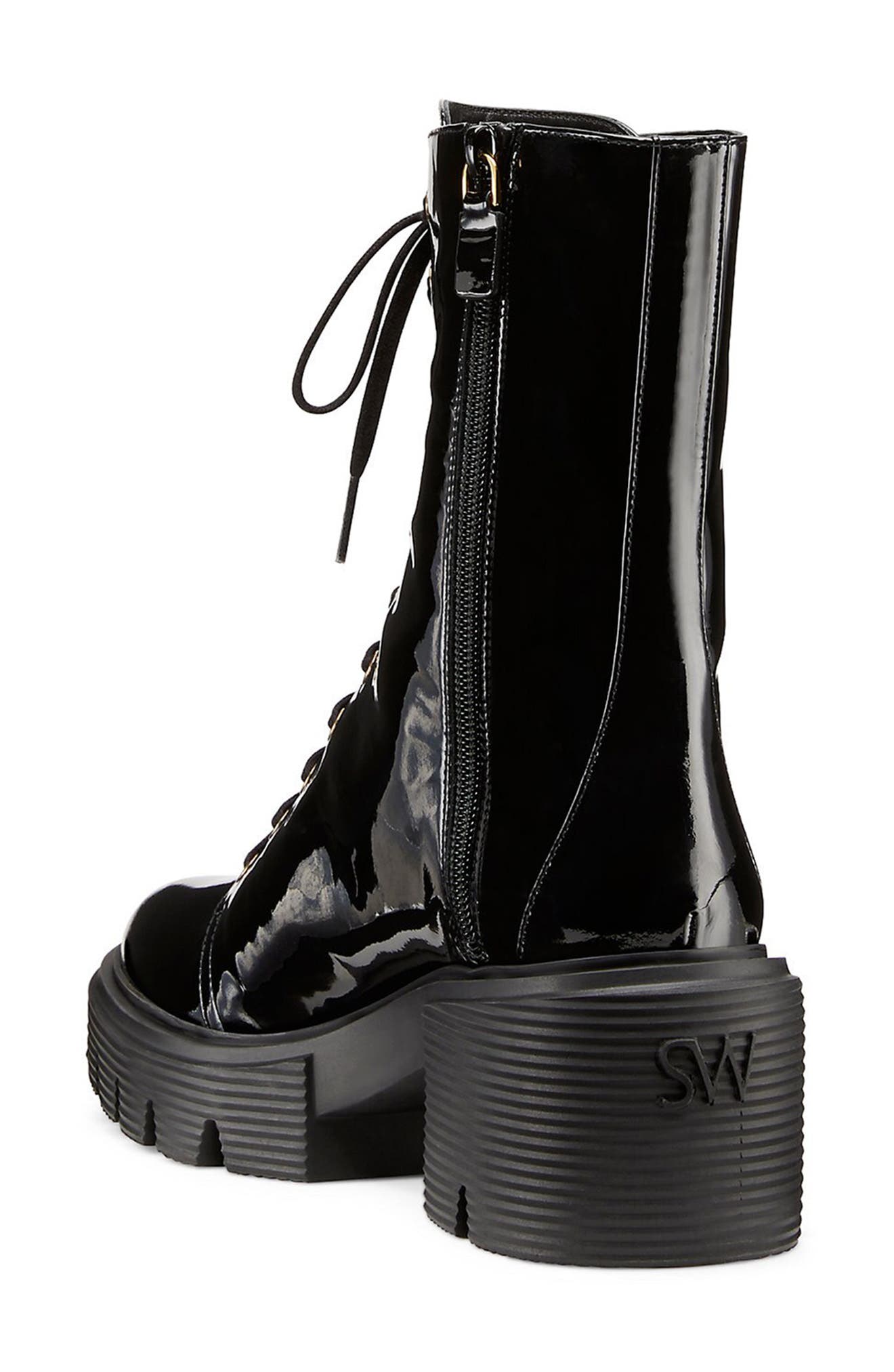 Soho Combat Boot, Alternate, color, BLACK