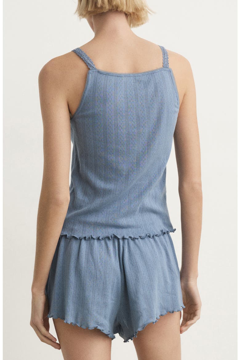 Cotton Pointelle Pajama Camisole, Alternate, color, INDIGO BLUE