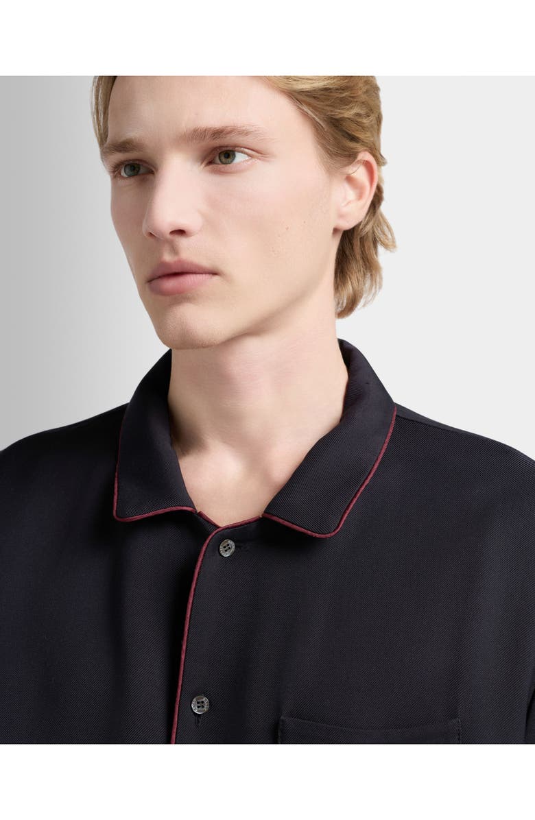 Bally Christmas Capsule Shirt in Twill, Alternate, color, Blue