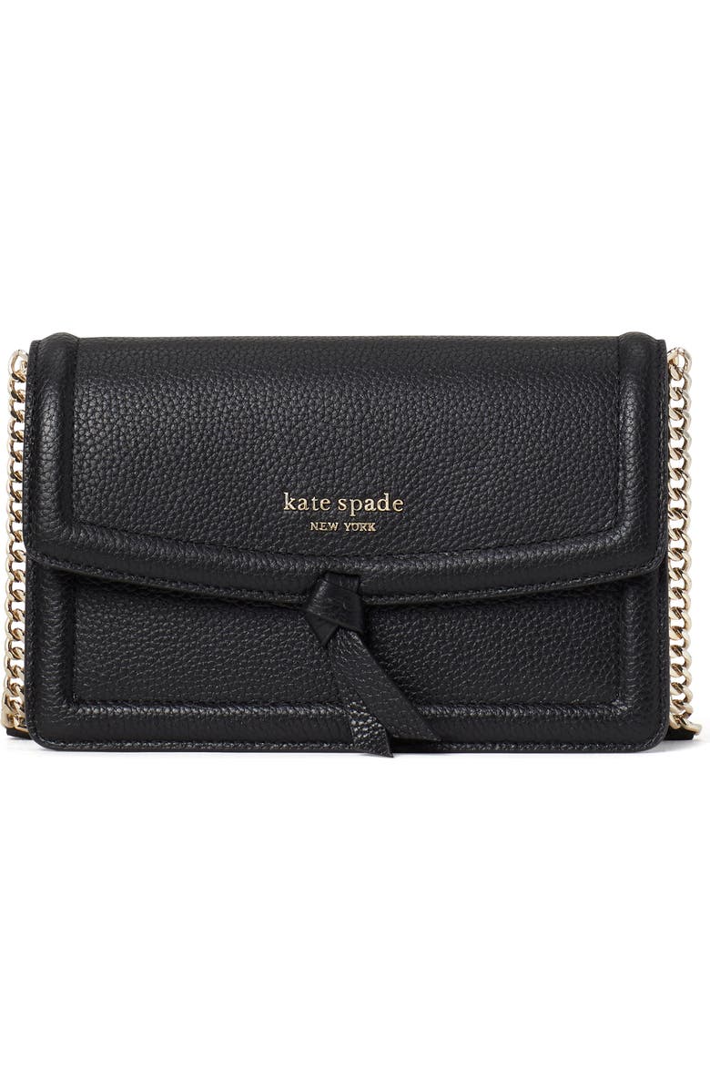 Kate Spade New York knott leather flap crossbody bag, Main, color,