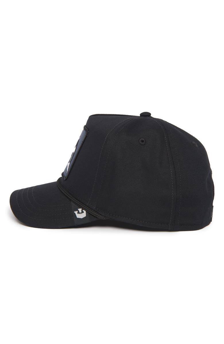Goorin Bros. Killer Whale Patch Cotton Snapback Hat, Alternate, color, Black