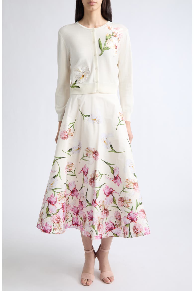 Embroidered Cardigan, Alternate, color, IVORY