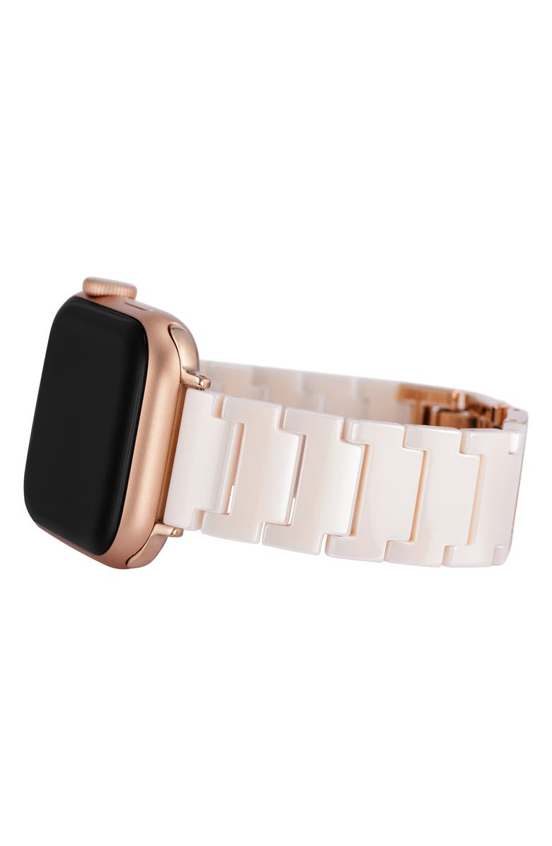 Anne Klein Ceramic & Stainless Steel 12.7mm Apple Watch<sup>®</sup> Watchband, Alternate, color, 