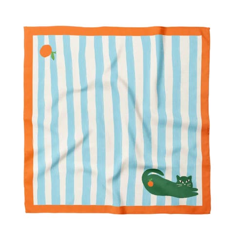 Cat Stripes Cotton Bandana