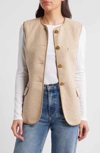 rag & bone Bartlet Cotton Blend Metallic Tweed Vest